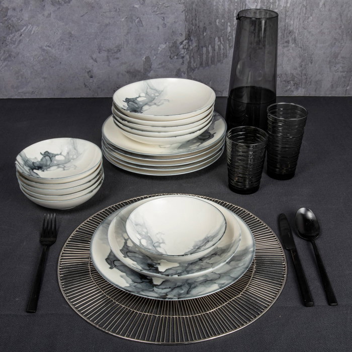 Hermia Vajilla de 24 Piezas Multicolor en Porcelana